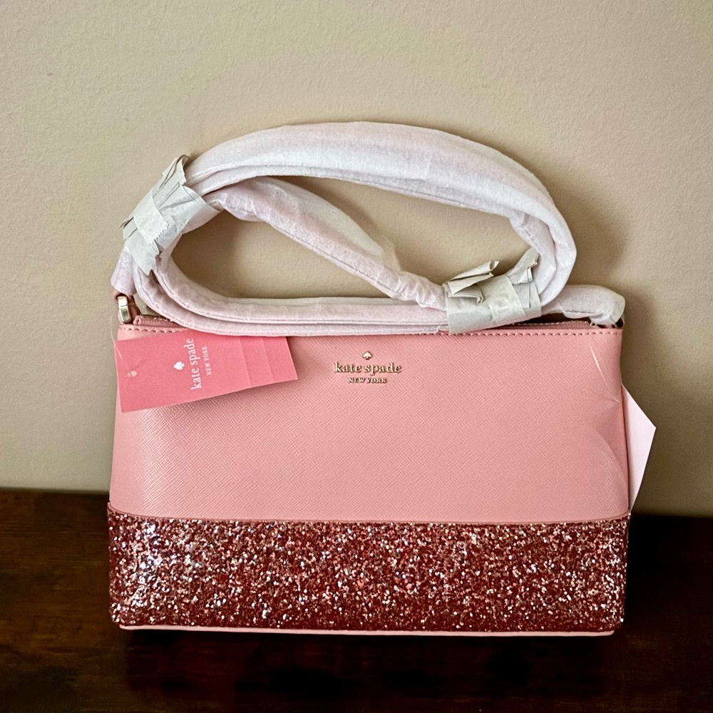 Kate Spade Flash glitter, pink Crossbody